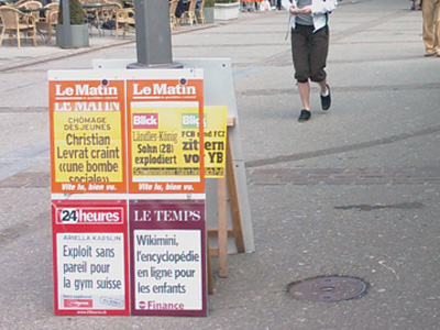 Wikimini fait les gros titres de la presse - Journal « Le Temps » (06.04.2009).