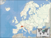 Localisation de la Suisse (en orange).