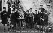 Célestin Freinet et sa classe, vers 1930