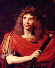 Molière dans le rôle de César dans La Mort de Pompée, peint par Nicolas Mignard (1658)